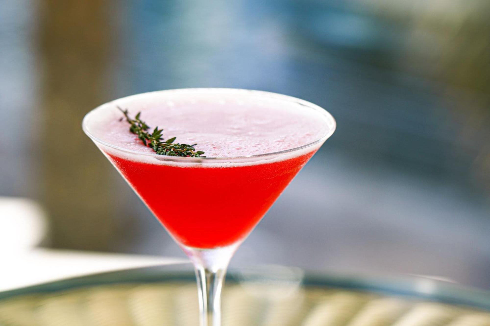 Hotel Crowne Plaza Dubai Marina By Ihg Esterno foto A cosmopolitan garnished with a sprig of thyme